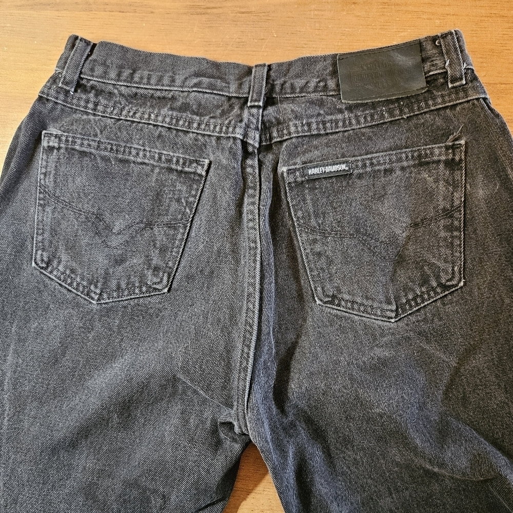 Harley Davidson Vintage Women's Classic Fit Jeans Black Size 12R - Picture 8 of 12